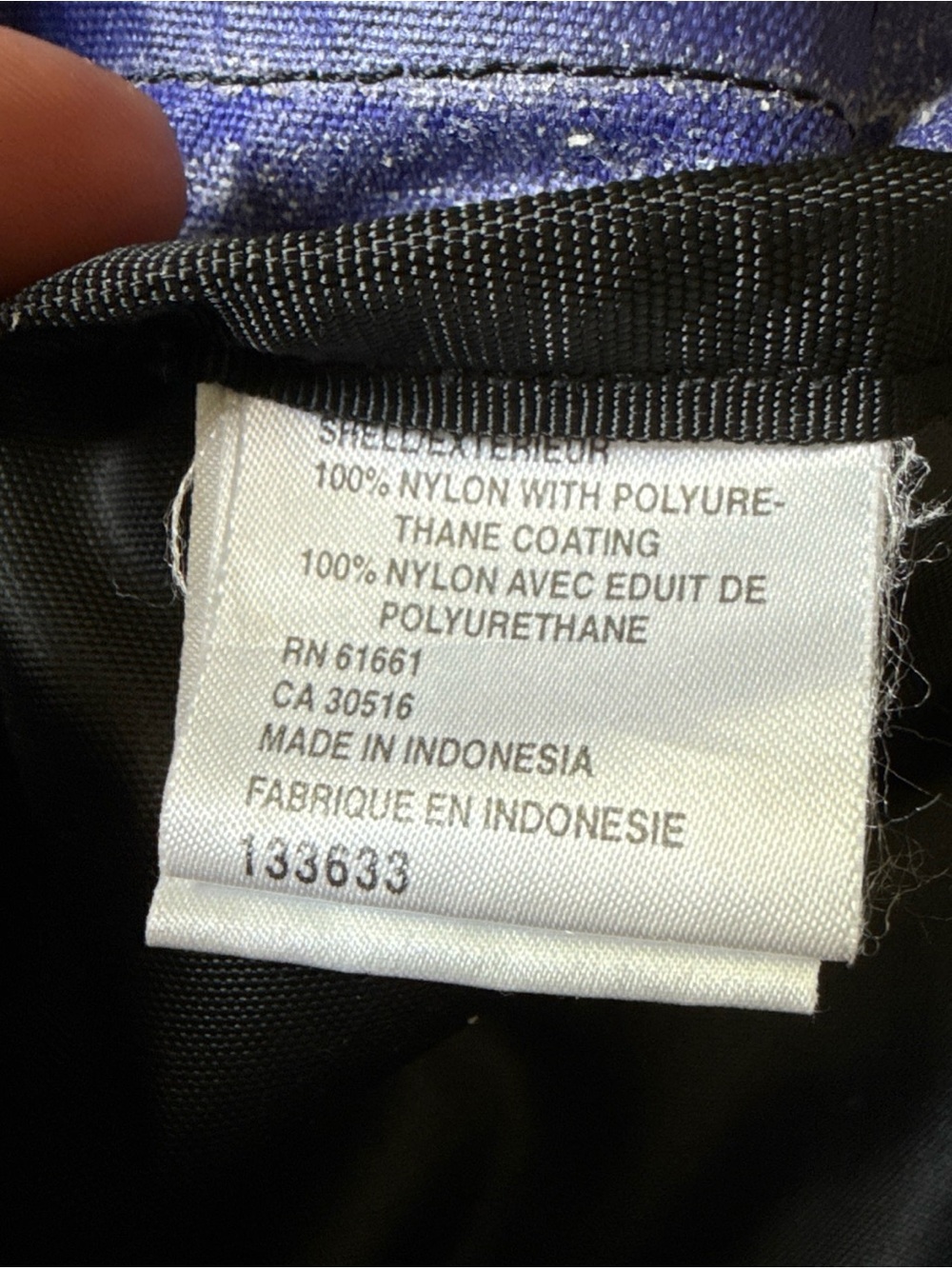 The North Face Backpack Duffle Bag Blue And Black Retro Bag Y2k VTG Vintage - Picture 11 of 12